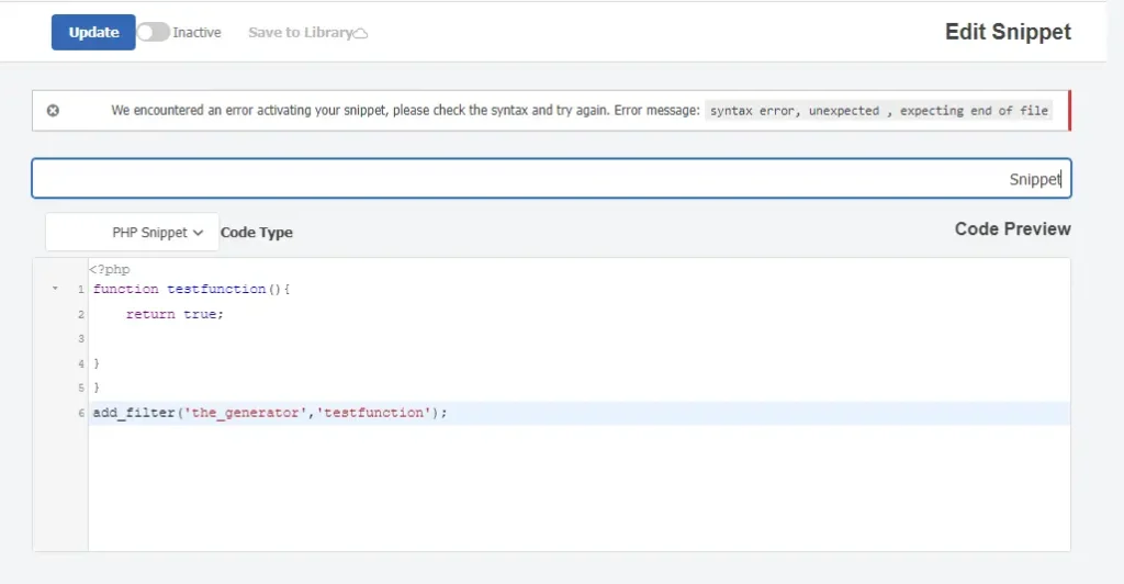 رفع خطای دستوری در وردپرس-افزونه WPCode