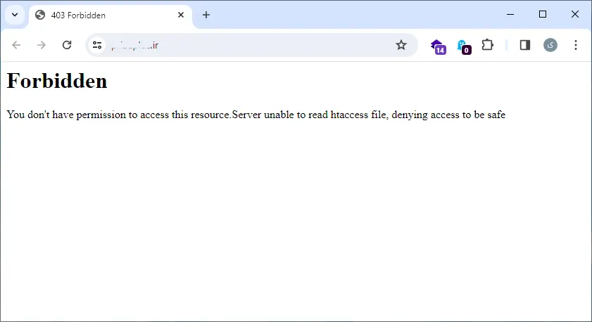 خطای 403 وردپرس