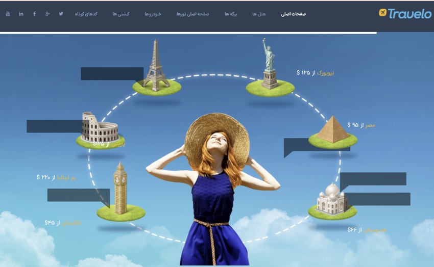 قالب travelo