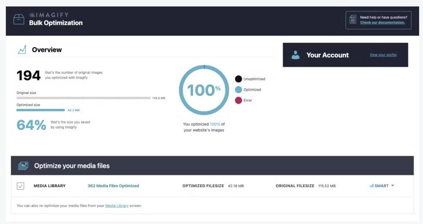 افزونه imagify