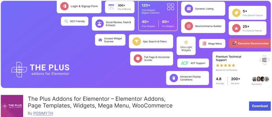 افزونه The Plus Addons