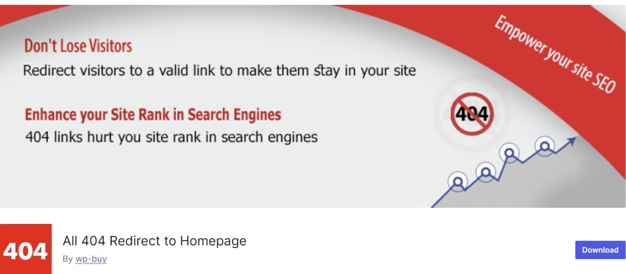 افزونه All 404 Redirect to Homepage